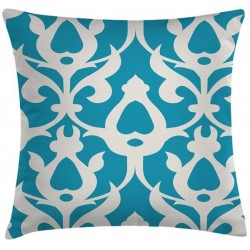 MOS BLUE Mozaik Desenli Mavi 45x45 cm Kırlent Kılıfı