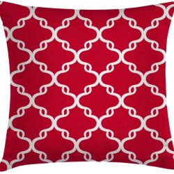 RED SHIELD Arma Desenli Kızıl 45X45 cm Kırlent Kılıfı