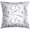 LAVANDER Yeşil Yapraklı Lavanta Desenli Lila 45x45 cm Kırlent Kılıfı