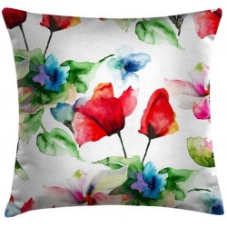 VIOLETTA Menekşe Çiçek Desenli Renkli 45x45 cm Kırlent Kılıfı VIOLETTA Menekşe Çiçek Desenli Renkli 45x45 cm Kırlent Kılıfı