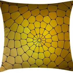 SUNCOMB Güneş Peteği Desenli Sarı 45x45 cm Kırlent Kılıfı