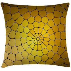 SUNCOMB Güneş Peteği Desenli Sarı 45x45 cm Kırlent Kılıfı