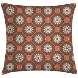 FLORANS Oranj Fonlu Damalı Çiçek Desenli 45x45 cm Kırlent Kılıfı FLORANS Oranj Fonlu Damalı Çiçek Desenli 45x45 cm Kırlent Kılıfı