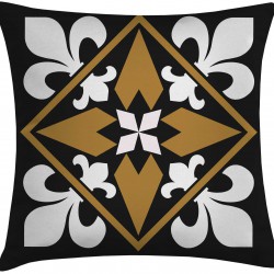 KNIGHT Şövalye Arma Desenli 45x45 cm Kırlent Kılıfı