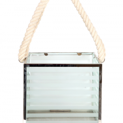 PONZA Nikel Çerçeveli Cam Lambader