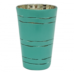 İntaglio Turkuaz Cam Mumluk İntaglio Turkuaz Cam Mumluk