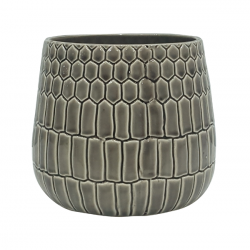 Colmena Taupe Seramik Vazo