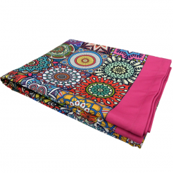 FIESTA Mozaik Mandala Desenli Pembe 160x220 cm Masa Örtüsü
