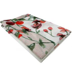 CHERRY Kiraz Desenli Kırmızı Beyaz 150X150 cm Masa Örtüsü CHERRY Kiraz Desenli Kırmızı Beyaz 150X150 cm Masa Örtüsü