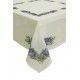 MAUVE Mor Çiçek Desenli Beyaz 150x150 cm cm Masa Örtüsü