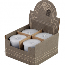 VOTIVE Dörtlü Gri Mum Seti