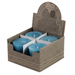 VOTIVE Dörtlü Mavi Mum Seti